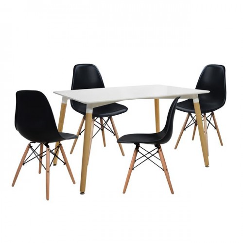 ΣΕΤ ΤΡΑΠΕΖΑΡΙΑ 5Τ ΤΡΑΠΕΖΙ MINIMAL 120x80x73 cm-TWIST ΜΑΥΡΕΣ HM10080.02 Τραπεζαρία ΣΕΤ ΤΡΑΠΕΖΑΡΙΑ 5Τ ΤΡΑΠΕΖΙ MINIMAL 120x80x73 cm-TWIST ΜΑΥΡΕΣ HM10080.02 Τραπεζαρία