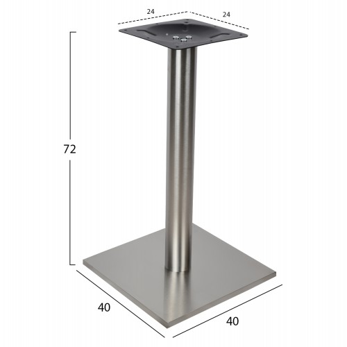 ΒΑΣΗ ΤΡΑΠΕΖΙΟΥ INOX HM421 ΜΕ ΡΕΓΟΥΛΑΤΟΡΟΥΣ 40x40x72Y εκ. ΒΑΣΗ ΤΡΑΠΕΖΙΟΥ INOX HM421 ΜΕ ΡΕΓΟΥΛΑΤΟΡΟΥΣ 40x40x72Y εκ.