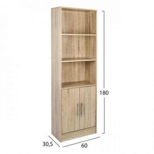 ΒΙΒΛΙΟΘΗΚΗ ΜΕΛΑΜΙΝΗΣ ENSLEY HM2027.02 SONAMA 60X30X180 εκ. Έπιπλα Γραφείου ΒΙΒΛΙΟΘΗΚΗ ΜΕΛΑΜΙΝΗΣ ENSLEY HM2027.02 SONAMA 60X30X180 εκ. Έπιπλα Γραφείου