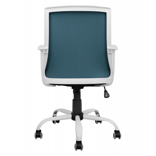 ΚΑΡΕΚΛΑ ΓΡΑΦΕΙΟΥ MALFOI HM1053.06 ΜΠΛΕ MESH & ΠΟΔΙ ΜΕΤΑΛΛΙΚΟ 58x59x103 εκ. Έπιπλα Γραφείου
