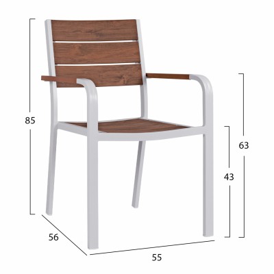 ΠΟΛΥΘΡΟΝΑ ΑΛΟΥΜΙΝΙΟΥ SAGA ΛΕΥΚΗ ΜΕ POLYWOOD HM5127.01 55x56x85Υ εκ. ΠΟΛΥΘΡΟΝΑ ΑΛΟΥΜΙΝΙΟΥ SAGA ΛΕΥΚΗ ΜΕ POLYWOOD HM5127.01 55x56x85Υ εκ.
