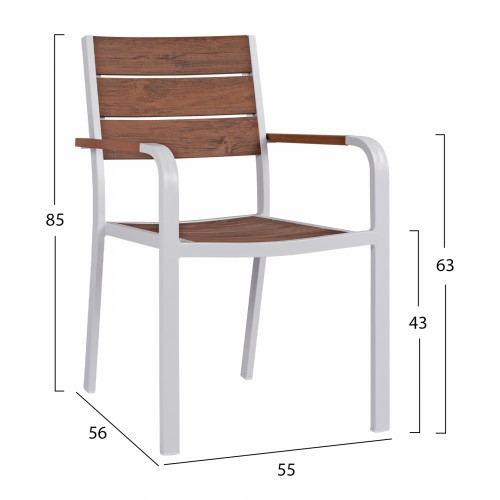 ΠΟΛΥΘΡΟΝΑ ΑΛΟΥΜΙΝΙΟΥ SAGA ΛΕΥΚΗ ΜΕ POLYWOOD HM5127.01 55x56x85Υ εκ. Εξωτερικού Χώρου ΠΟΛΥΘΡΟΝΑ ΑΛΟΥΜΙΝΙΟΥ SAGA ΛΕΥΚΗ ΜΕ POLYWOOD HM5127.01 55x56x85Υ εκ. Εξωτερικού Χώρου