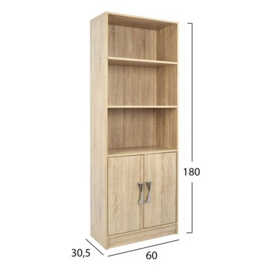 ΒΙΒΛΙΟΘΗΚΗ ΜΕΛΑΜΙΝΗΣ ENSLEY HM2027.03 SONAMA ΜΕ ΧΕΡΟΥΛΙ 60x30x180εκ ΒΙΒΛΙΟΘΗΚΗ ΜΕΛΑΜΙΝΗΣ ENSLEY HM2027.03 SONAMA ΜΕ ΧΕΡΟΥΛΙ 60x30x180εκ