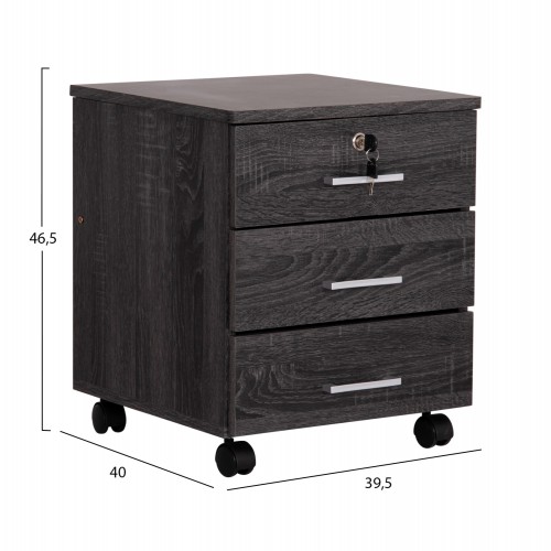 ΣΥΡΤΑΡΙΕΡΑ ΓΡΑΦΕΙΟΥ HAYDEN HM2282.01 ΣΕ ΑΝΘΡΑΚΙ ΧΡΩΜΑ 39x39,5x46,5 Έπιπλα Γραφείου