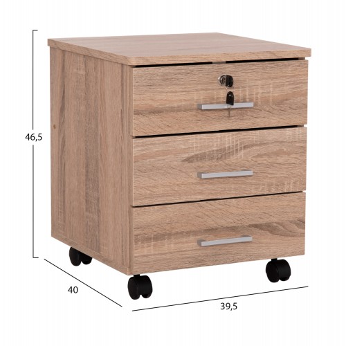 ΣΥΡΤΑΡΙΕΡΑ ΓΡΑΦΕΙΟΥ HAYDEN HM2282.02 ΣΕ ΧΡΩΜΑ SONAMA 39x39,5x46,5 Έπιπλα Γραφείου