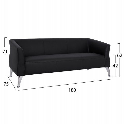 ΚΑΝΑΠΕΣ 3ΘΕΣΙΟΣ KIANA HM3122.31 ΜΕ ΜΑΥΡΟ PU 180x75x71 εκ. Σαλόνι ΚΑΝΑΠΕΣ 3ΘΕΣΙΟΣ KIANA HM3122.31 ΜΕ ΜΑΥΡΟ PU 180x75x71 εκ. Σαλόνι