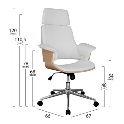 ΚΑΡΕΚΛΑ ΓΡΑΦΕΙΟΥ ΔΙΕΥΘΥΝΤΙΚΗ SUPERIOR PRO HM1110.02 SONAMA-ΑΣΠΡΗ 67x66x120 cm ΚΑΡΕΚΛΑ ΓΡΑΦΕΙΟΥ ΔΙΕΥΘΥΝΤΙΚΗ SUPERIOR PRO HM1110.02 SONAMA-ΑΣΠΡΗ 67x66x120 cm