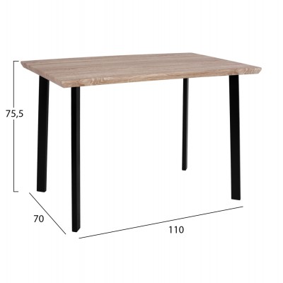 ΤΡΑΠΕΖΙ ΤΡΑΠΕΖΑΡΙΑΣ PALANI 110X70 SONAMA ΜΕ ΜΑΥΡΑ ΠΟΔΙΑ HM8333 ΤΡΑΠΕΖΙ ΤΡΑΠΕΖΑΡΙΑΣ PALANI 110X70 SONAMA ΜΕ ΜΑΥΡΑ ΠΟΔΙΑ HM8333