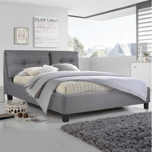 ΚΡΕΒΑΤΙ BILLIE 160x200 εκ. ΜΕ ΥΦΑΣΜΑ ΓΚΡΙ HM551.05 Υπνοδωμάτιο ΚΡΕΒΑΤΙ BILLIE 160x200 εκ. ΜΕ ΥΦΑΣΜΑ ΓΚΡΙ HM551.05 Υπνοδωμάτιο