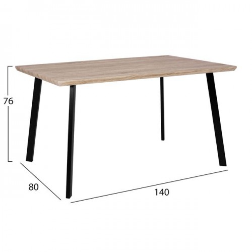 ΣΕΤ ΤΡΑΠΕΖΑΡΙΑΣ 5ΤΜΧ HM10347 ΤΡΑΠΕΖΙ 140x80x76 cm & 4 ΚΑΡΕΚΛΕΣ VEGAS Τραπεζαρία
