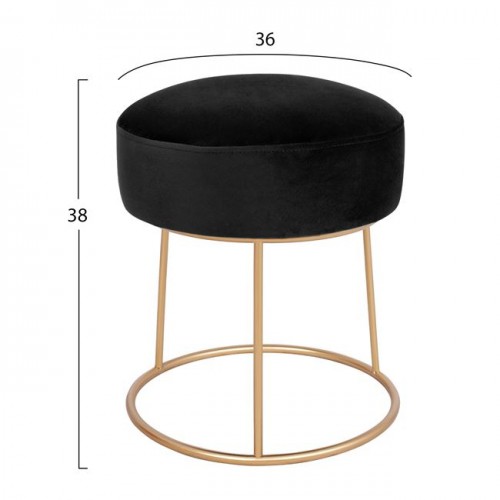 ΣΚΑΜΠΟ KARLO ΜΑΥΡΟ ΒΕΛΟΥΔΟ ΜΕ ΧΡΥΣΗ ΒΑΣΗ HM8411.04 Φ36x38Υ εκ. ΣΚΑΜΠΟ KARLO ΜΑΥΡΟ ΒΕΛΟΥΔΟ ΜΕ ΧΡΥΣΗ ΒΑΣΗ HM8411.04 Φ36x38Υ εκ.