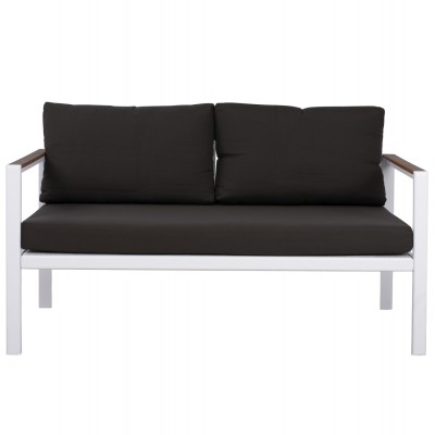 ΚΑΝΑΠΕΣ ΔΙΘΕΣΙΟΣ ΑΛΟΥΜΙΝΙΟΥ SAFIYA ΛΕΥΚΟΣ ΜΕ POLYWOOD HM5523.01 144X70X85Υεκ. Εξωτερικού Χώρου
