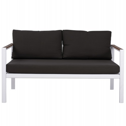 ΚΑΝΑΠΕΣ ΔΙΘΕΣΙΟΣ ΑΛΟΥΜΙΝΙΟΥ SAFIYA ΛΕΥΚΟΣ ΜΕ POLYWOOD HM5523.01 144X70X85Υεκ. Εξωτερικού Χώρου