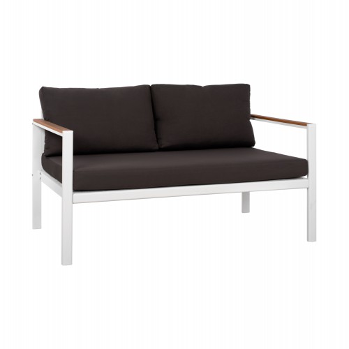 ΚΑΝΑΠΕΣ ΔΙΘΕΣΙΟΣ ΑΛΟΥΜΙΝΙΟΥ SAFIYA ΛΕΥΚΟΣ ΜΕ POLYWOOD HM5523.01 144X70X85Υεκ. Εξωτερικού Χώρου