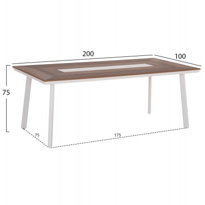 ΤΡΑΠΕΖΙ ΑΛΟΥΜΙΝΙΟΥ TABER HM5131.11 ΛΕΥΚΟ ΜΕ POLYWOOD TOP 200x100x75Υεκ ΤΡΑΠΕΖΙ ΑΛΟΥΜΙΝΙΟΥ TABER HM5131.11 ΛΕΥΚΟ ΜΕ POLYWOOD TOP 200x100x75Υεκ