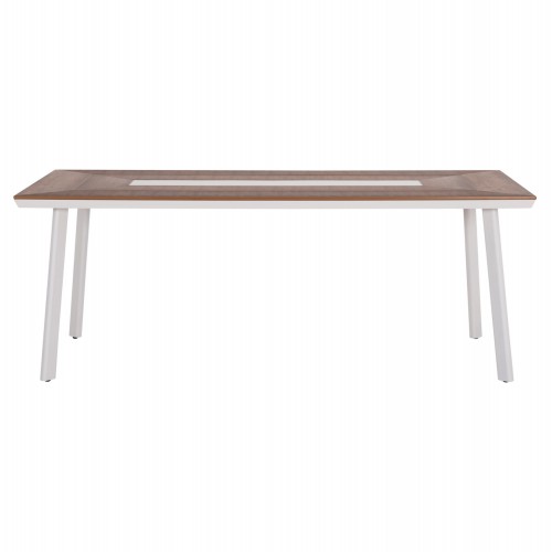 ΤΡΑΠΕΖΙ ΑΛΟΥΜΙΝΙΟΥ TABER ΜΕ POLYWOOD 200X100 ΛΕΥΚΟ HM5131.11 Εξωτερικού Χώρου