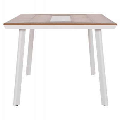 ΤΡΑΠΕΖΙ ΑΛΟΥΜΙΝΙΟΥ TABER ΜΕ POLYWOOD 200X100 ΛΕΥΚΟ HM5131.11 Εξωτερικού Χώρου
