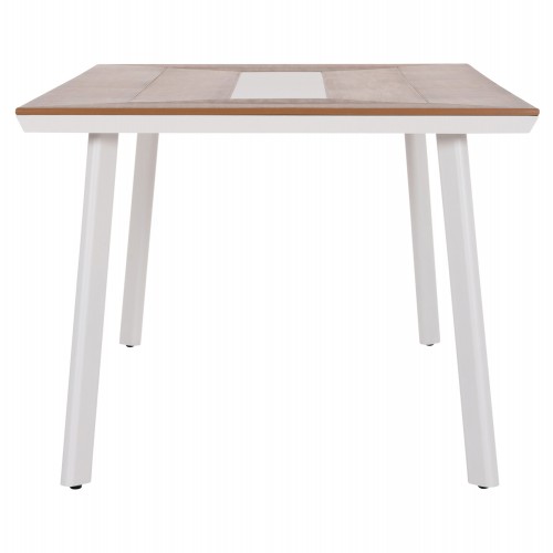 ΤΡΑΠΕΖΙ ΑΛΟΥΜΙΝΙΟΥ TABER ΜΕ POLYWOOD 200X100 ΛΕΥΚΟ HM5131.11 Εξωτερικού Χώρου