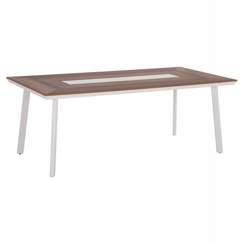 ΤΡΑΠΕΖΙ ΑΛΟΥΜΙΝΙΟΥ TABER ΜΕ POLYWOOD 200X100 ΛΕΥΚΟ HM5131.11 Εξωτερικού Χώρου