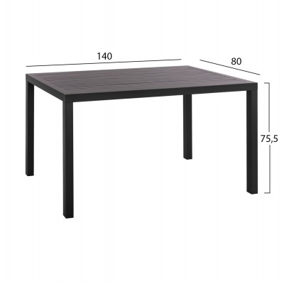 ΤΡΑΠΕΖΙ ΤΡΑΠΕΖΑΡΙΑΣ ΑΛΟΥΜΙΝΙΟΥ SAHIRA HM5571.02 ΑΝΘΡΑΚΙ 140Χ80X75,5Υεκ. ΤΡΑΠΕΖΙ ΤΡΑΠΕΖΑΡΙΑΣ ΑΛΟΥΜΙΝΙΟΥ SAHIRA HM5571.02 ΑΝΘΡΑΚΙ 140Χ80X75,5Υεκ.