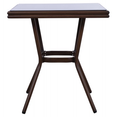 ΤΡΑΠΕΖΙ ΑΛΟΥΜΙΝΙΟΥ HARLOW 70X70X76 BAMBOO LOOK HM5568.03 ΚΑΦΕ ΜΕ ΓΥΑΛΙ ΤΡΑΠΕΖΙ ΑΛΟΥΜΙΝΙΟΥ HARLOW 70X70X76 BAMBOO LOOK HM5568.03 ΚΑΦΕ ΜΕ ΓΥΑΛΙ