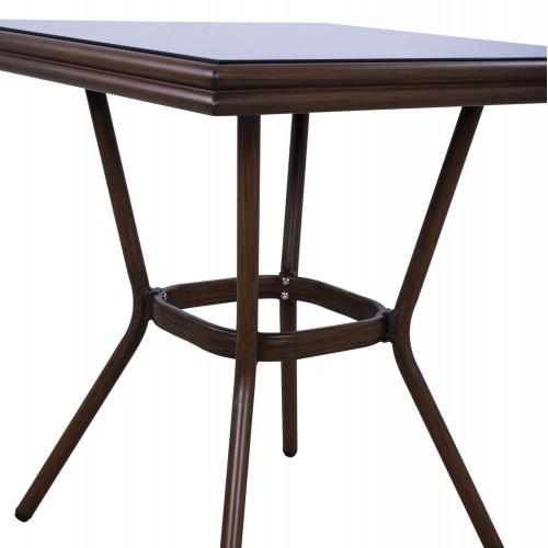 ΤΡΑΠΕΖΙ ΑΛΟΥΜΙΝΙΟΥ HARLOW 70X70X76 BAMBOO LOOK HM5568.03 ΚΑΦΕ ΜΕ ΓΥΑΛΙ Εξωτερικού Χώρου ΤΡΑΠΕΖΙ ΑΛΟΥΜΙΝΙΟΥ HARLOW 70X70X76 BAMBOO LOOK HM5568.03 ΚΑΦΕ ΜΕ ΓΥΑΛΙ Εξωτερικού Χώρου