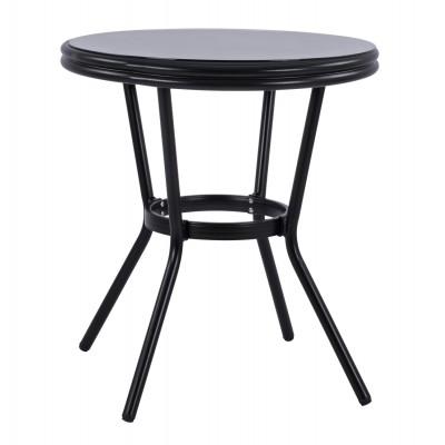ΤΡΑΠΕΖΙ ΑΛΟΥΜΙΝΙΟΥ MOSES Φ70 BAMBOO LOOK HM5532.02 ΜΑΥΡΟ ΜΕ ΓΥΑΛΙ Φ70X76 εκ ΤΡΑΠΕΖΙ ΑΛΟΥΜΙΝΙΟΥ MOSES Φ70 BAMBOO LOOK HM5532.02 ΜΑΥΡΟ ΜΕ ΓΥΑΛΙ Φ70X76 εκ