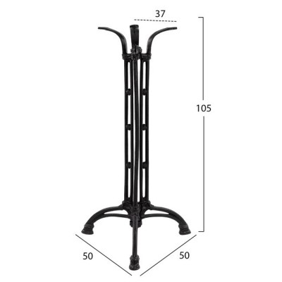 ΒΑΣΗ BAR ΑΠΟ ΜΑΝΤΕΜΙ HM446 3ΝΥΧΗ ΣΕ ΜΑΥΡΟ ΧΡΩΜΑ 50X50X105 ΒΑΣΗ BAR ΑΠΟ ΜΑΝΤΕΜΙ HM446 3ΝΥΧΗ ΣΕ ΜΑΥΡΟ ΧΡΩΜΑ 50X50X105