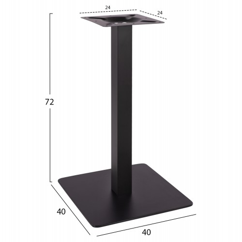ΒΑΣΗ ΜΕΤΑΛΛΙΚΗ ΜΑΥΡΗ ΜΑΤ 40X40X72Υεκ. HM414.11 ΒΑΣΗ ΜΕΤΑΛΛΙΚΗ ΜΑΥΡΗ ΜΑΤ 40X40X72Υεκ. HM414.11