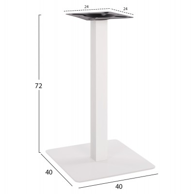 ΒΑΣΗ ΜΕΤΑΛΛΙΚΗ ΛΕΥΚΗ ΜΑΤ 40X40X72Υεκ. HM414.12 ΒΑΣΗ ΜΕΤΑΛΛΙΚΗ ΛΕΥΚΗ ΜΑΤ 40X40X72Υεκ. HM414.12