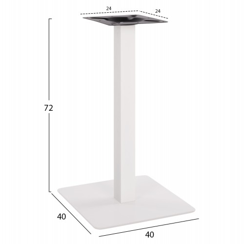 ΒΑΣΗ ΜΕΤΑΛΛΙΚΗ ΛΕΥΚΗ ΜΑΤ 40X40X72Υεκ. HM414.12 ΒΑΣΗ ΜΕΤΑΛΛΙΚΗ ΛΕΥΚΗ ΜΑΤ 40X40X72Υεκ. HM414.12