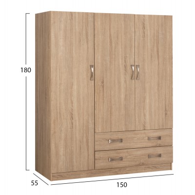ΝΤΟΥΛΑΠΑ 3ΦΥΛΛΗ CARLY HM384.02 ΜΕ ΔΥΟ ΣΥΡΤΑΡΙΑ SONAMA 150X55Χ180Υεκ. ΝΤΟΥΛΑΠΑ 3ΦΥΛΛΗ CARLY HM384.02 ΜΕ ΔΥΟ ΣΥΡΤΑΡΙΑ SONAMA 150X55Χ180Υεκ.