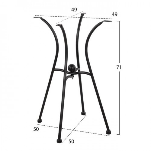 ΒΑΣΗ ΜΕΤΑΛΛΙΚΗ HM466 4NYXH ΣΕ ΜΑΥΡΟ ΧΡΩΜΑ 50x50 cm. Μπαρ - Εστίασης ΒΑΣΗ ΜΕΤΑΛΛΙΚΗ HM466 4NYXH ΣΕ ΜΑΥΡΟ ΧΡΩΜΑ 50x50 cm. Μπαρ - Εστίασης