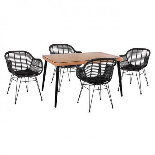 ΣΕΤ 5ΤΜΧ ALLEGRA WICKER ΜΕ ΤΡΑΠΕΖΙ 140X80Χ78Υ ΜΠΕΖ & ΜΑΥΡΟ ΧΡΩΜΑ HM10508 ΣΕΤ 5ΤΜΧ ALLEGRA WICKER ΜΕ ΤΡΑΠΕΖΙ 140X80Χ78Υ ΜΠΕΖ & ΜΑΥΡΟ ΧΡΩΜΑ HM10508