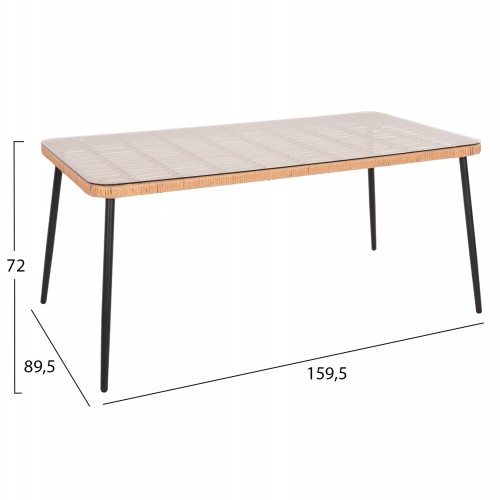 ΣΕΤ 7ΤΜΧ ALLEGRA WICKER ΜΕ ΤΡΑΠΕΖΙ 160X90X78Υ ΜΠΕΖ & ΜΑΥΡΟ ΧΡΩΜΑ HM10495 Εξωτερικού Χώρου ΣΕΤ 7ΤΜΧ ALLEGRA WICKER ΜΕ ΤΡΑΠΕΖΙ 160X90X78Υ ΜΠΕΖ & ΜΑΥΡΟ ΧΡΩΜΑ HM10495 Εξωτερικού Χώρου