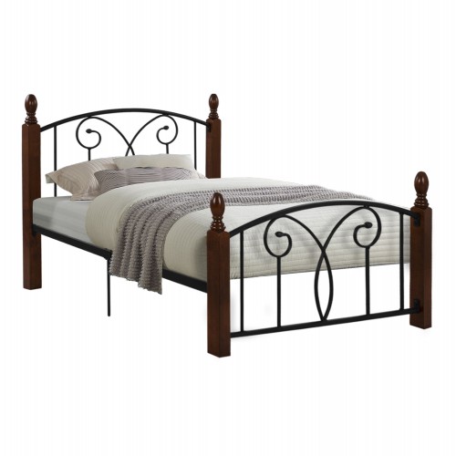 ΚΡΕΒΑΤΙ SUZIE ΜΕΤΑΛΛΟ ΞΥΛΟ ΜΟΝΟ ΣΤΡΩΜΑ 90x190 εκ. HM389 ΚΡΕΒΑΤΙ SUZIE ΜΕΤΑΛΛΟ ΞΥΛΟ ΜΟΝΟ ΣΤΡΩΜΑ 90x190 εκ. HM389
