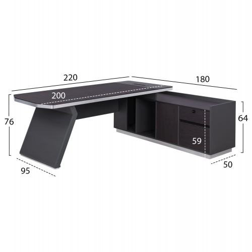 ΓΡΑΦΕΙΟ ΕΠΑΓΓΕΛΜΑΤΙΚΟ ΔΕΞΙΑ ΓΩΝΙΑ ROSEWOOD HM2084R 220X180X76Υ εκ. ΓΡΑΦΕΙΟ ΕΠΑΓΓΕΛΜΑΤΙΚΟ ΔΕΞΙΑ ΓΩΝΙΑ ROSEWOOD HM2084R 220X180X76Υ εκ.