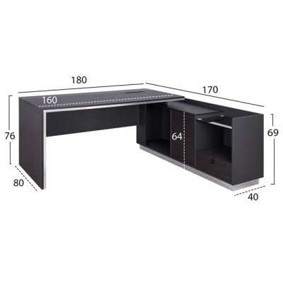ΓΡΑΦΕΙΟ ΕΠΑΓΓΕΛΜΑΤΙΚΟ ΔΕΞΙΑ ΓΩΝΙΑ ROSEWOOD HM2086R 180X170X76Υ εκ. ΓΡΑΦΕΙΟ ΕΠΑΓΓΕΛΜΑΤΙΚΟ ΔΕΞΙΑ ΓΩΝΙΑ ROSEWOOD HM2086R 180X170X76Υ εκ.