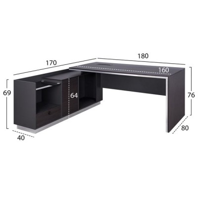 ΓΡΑΦΕΙΟ ΕΠΑΓΓΕΛΜΑΤΙΚΟ ΑΡΙΣΤΕΡΗ ΓΩΝΙΑ ROSEWOOD HM2086L 180X170X76Υ εκ. ΓΡΑΦΕΙΟ ΕΠΑΓΓΕΛΜΑΤΙΚΟ ΑΡΙΣΤΕΡΗ ΓΩΝΙΑ ROSEWOOD HM2086L 180X170X76Υ εκ.