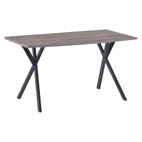 ΤΡΑΠΕΖΙ ALARICK ΜΕ MDF ΕΠΙΦΑΝΕΙΑ OLD BEECH & ΜΕΤΑΛΛΙΚΑ ΠΟΔΙΑ HM8550.02 140X80X75Υεκ.