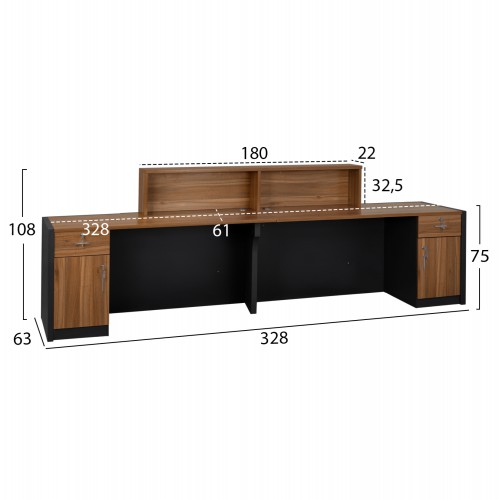 ΕΠΑΓΓΕΛΜΑΤΙΚΟ ΓΡΑΦΕΙΟ ΥΠΟΔΟΧΗΣ SUPREME 328X63X108 HM2359 Έπιπλα Γραφείου ΕΠΑΓΓΕΛΜΑΤΙΚΟ ΓΡΑΦΕΙΟ ΥΠΟΔΟΧΗΣ SUPREME 328X63X108 HM2359 Έπιπλα Γραφείου