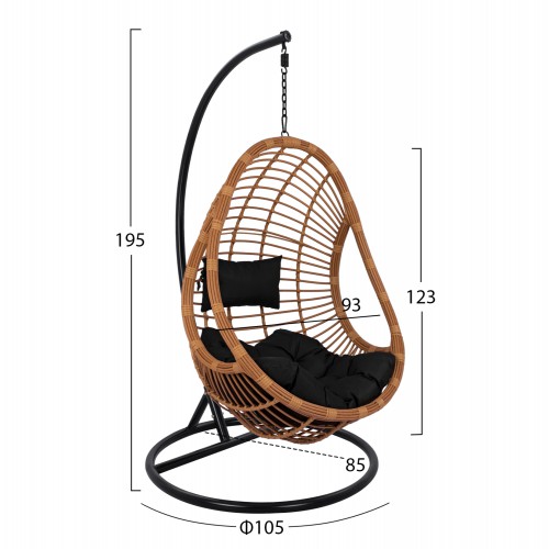 ΚΡΕΜΑΣΤΗ ΠΟΛΥΘΡΟΝΑ ΦΩΛΙΑ CALLIE HM5541.04 ΜΕ ΜΠΕΖ WICKER & ΜΑΥΡΑ ΜΑΞΙΛΑΡΙΑ Φ105Χ195Υ εκ. Εξωτερικού Χώρου ΚΡΕΜΑΣΤΗ ΠΟΛΥΘΡΟΝΑ ΦΩΛΙΑ CALLIE HM5541.04 ΜΕ ΜΠΕΖ WICKER & ΜΑΥΡΑ ΜΑΞΙΛΑΡΙΑ Φ105Χ195Υ εκ. Εξωτερικού Χώρου