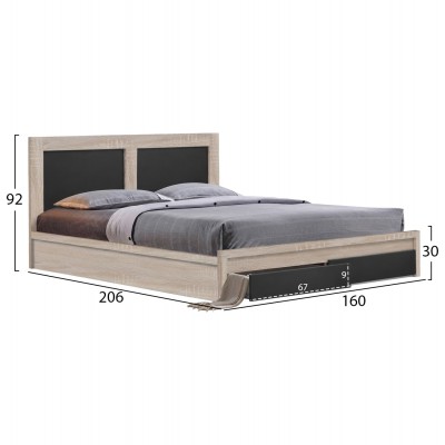 ΚΡΕΒΑΤΙ CAPRI HM312.04 ΜΕ 2 ΣΥΡΤΑΡΙΑ SONOMA-ΓΚΡΙ ΓΙΑ ΣΤΡΩΜΑ 150x200εκ. Υπνοδωμάτιο ΚΡΕΒΑΤΙ CAPRI HM312.04 ΜΕ 2 ΣΥΡΤΑΡΙΑ SONOMA-ΓΚΡΙ ΓΙΑ ΣΤΡΩΜΑ 150x200εκ. Υπνοδωμάτιο