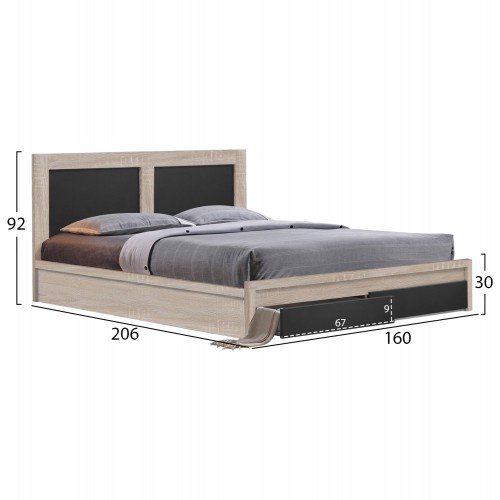 ΚΡΕΒΑΤΙ CAPRI HM312.04 ΜΕ 2 ΣΥΡΤΑΡΙΑ SONOMA-ΓΚΡΙ ΓΙΑ ΣΤΡΩΜΑ 150x200εκ. Υπνοδωμάτιο ΚΡΕΒΑΤΙ CAPRI HM312.04 ΜΕ 2 ΣΥΡΤΑΡΙΑ SONOMA-ΓΚΡΙ ΓΙΑ ΣΤΡΩΜΑ 150x200εκ. Υπνοδωμάτιο