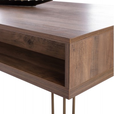 ΚΟΝΣΟΛΑ KAITLYN HM8653 ΚΑΡΥΔΙ ΜΕ ΧΡΥΣΟ 120x55x79,5Y εκ. Vintage - Country - Γυάλινα