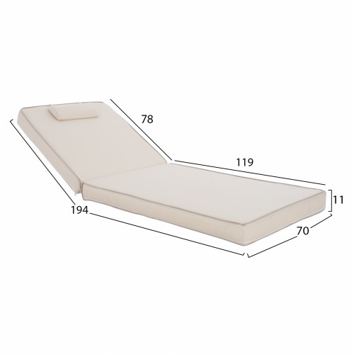 ΜΑΞΙΛΑΡΙ ΞΑΠΛΩΣΤΡΑΣ TEXTILENE 600gr/m2 2X1 SIFNOS ΜΠΕΖ HM11237.60T 194x70x11εκ. Εξωτερικού Χώρου ΜΑΞΙΛΑΡΙ ΞΑΠΛΩΣΤΡΑΣ TEXTILENE 600gr/m2 2X1 SIFNOS ΜΠΕΖ HM11237.60T 194x70x11εκ. Εξωτερικού Χώρου