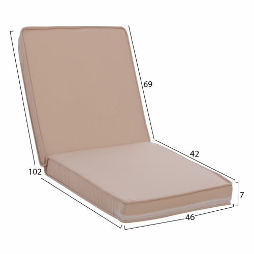ΜΑΞΙΛΑΡΙ ΚΑΡΕΚΛΑΣ ΜΕ ΠΛΑΤΗ POLYESTER CHIOS ΜΠΕΖ HM11238.01P 102X46X7κ. Εξωτερικού Χώρου