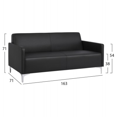 ΚΑΝΑΠΕΣ 3ΘΕΣΙΟΣ NELLIE HM3159.31 ΜΕ ΜΑΥΡΟ PU 163x71x71Υ εκ. ΚΑΝΑΠΕΣ 3ΘΕΣΙΟΣ NELLIE HM3159.31 ΜΕ ΜΑΥΡΟ PU 163x71x71Υ εκ.