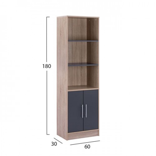 ΒΙΒΛΙΟΘΗΚΗ ΜΕΛΑΜΙΝΗΣ ENSLEY HM2027.04 SONAMA-ΓΚΡΙ 60x30x180Υ εκ. Έπιπλα Γραφείου ΒΙΒΛΙΟΘΗΚΗ ΜΕΛΑΜΙΝΗΣ ENSLEY HM2027.04 SONAMA-ΓΚΡΙ 60x30x180Υ εκ. Έπιπλα Γραφείου