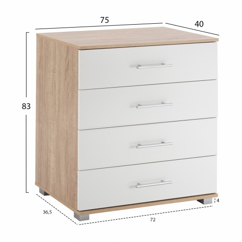 ΣΥΡΤΑΡΙΕΡΑ ΜΕΛΑΜΙΝΗΣ BRIANA HM2204.06 ME 4 ΣΥΡΤΑΡΙΑ SONAMA-ΛΕΥΚΟ 75x40x83 εκ. Υπνοδωμάτιο ΣΥΡΤΑΡΙΕΡΑ ΜΕΛΑΜΙΝΗΣ BRIANA HM2204.06 ME 4 ΣΥΡΤΑΡΙΑ SONAMA-ΛΕΥΚΟ 75x40x83 εκ. Υπνοδωμάτιο